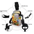 thumbnail image 5 of HELLHERO Sunflower Pattern Unisex Underarm Shoulder Bag Polyester Small Purse Women Adjustable Shoulder Strap Messenger Bag with Zipper Sling Bag for Casual Use, 5 of 7