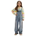 thumbnail image 3 of JAJAHO Girls Denim Overalls Wide Leg Jumpsuit For Girl Casual Loose Fit Kids Playwear Outfit Summer Fashion Jean Clothes 6-14Y Trendy Onesie, 3 of 8