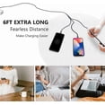 thumbnail image 2 of RHEA- Puxnoin Multi Charging Cable, 6Ft 2Pack Charger Cable Universal 3 Black, 2 of 6