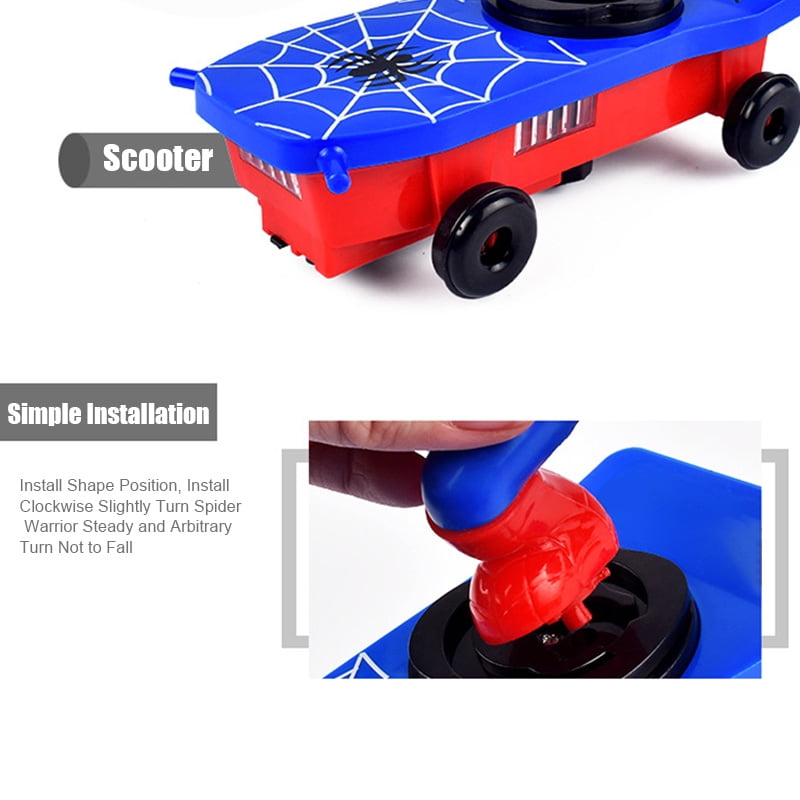 EliteMill Remote Control Car,Kids Electric Stunt Toy Automatic Spider Man Rollover Stunt Car Toy