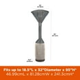 thumbnail image 4 of Modern Leisure Renaissance Ultralite Stand-Up Patio Heater Cover, 32" Dia (Top) x 18.5" Dia (Bottom) x 95"H, Gray, 4 of 14