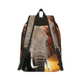 thumbnail image 3 of Balery Elephant Sunset in Kenya Vintage Canvas Backpack for Men and Women - Large Capacity, Durable Travel Laptop Bag for School, Work, Hiking, and Outdoor Activities, 3 of 7