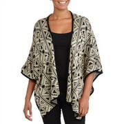 Derek Heart Juniors Striped Arrow Jacquard Poncho