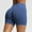 Blue, variant on Generic Women's High Waisted Biker Shorts 6" Inseam Ribbed Wide Waistband Yoga Workout Running Gym Athletic Compression Shorts
