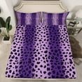 thumbnail image 2 of Castle Fairy Animal Leopard 4-Piece Full Size Sheets for Teenagers,Gradient Purple Bed Sheets,Abstract Vintage Lightweight Sheet Sets,Microfiber Bedroom Decor, 2 of 7