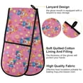 thumbnail image 4 of Dailycode Double Sided Oven Mitt with Loop Heat Resistant Kitchen Long Potholders 7" x 35" Cute Clown and Polka Dots, 4 of 6