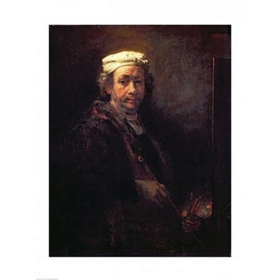 Portrait of The Artist at His Easel 1660 Poster Print by Rembrandt Van Rijn - 24 x 36 in. - Large