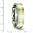 thumbnail image 5 of Titanium 14K Gold 6mm Mens Wedding Ring Band Size 10.5, 5 of 6