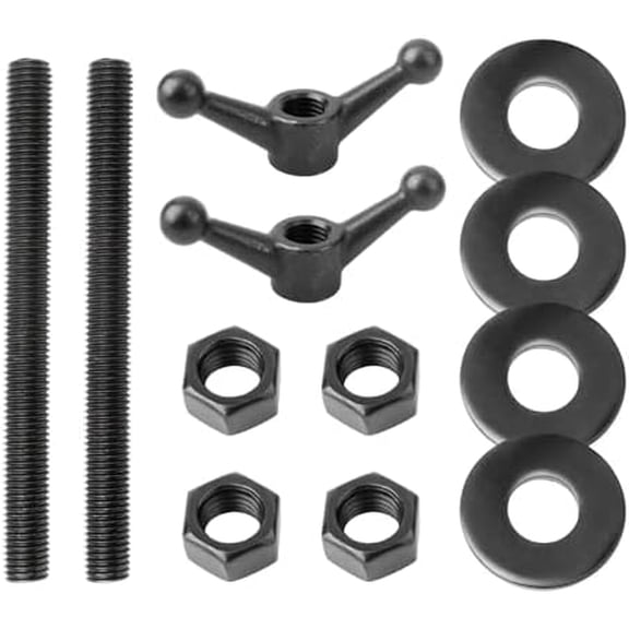 Hardware Kit for Moxon Vise, Bench Vise Screw Kit Includes 8 Inch Threaded Rods, Cast Knobs, Nuts & Washers Woodworking Workbench Tools Accessories$$Tools & Hardware Other