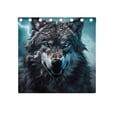 thumbnail image 4 of Wolf Lightning Clouds Curtain Black Out Thermal Insulation Curtains Aesthetic 54 Inch Length for Bedroom Living Room 2 panels set, 4 of 5