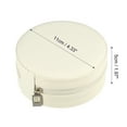 thumbnail image 4 of Unique Bargains Portable Round Jewelry Box Jewelry Organizer Box for Travel for Trip White 1 Pc, 4 of 6