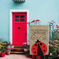 thumbnail image 3 of Ladybug Crossing Garden Flag Hello Spring Summer Seasonal Outdoor Yard Decor Flag Banner 12.5x18 Inch Print Double Sided, 3 of 6