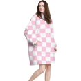 thumbnail image 4 of Comfy Wearable Blanket Hoodie for Women Men Adult, Oversized Sherpa Fleece Sweatshirt Blanket with hood and Pocket, 4 of 6