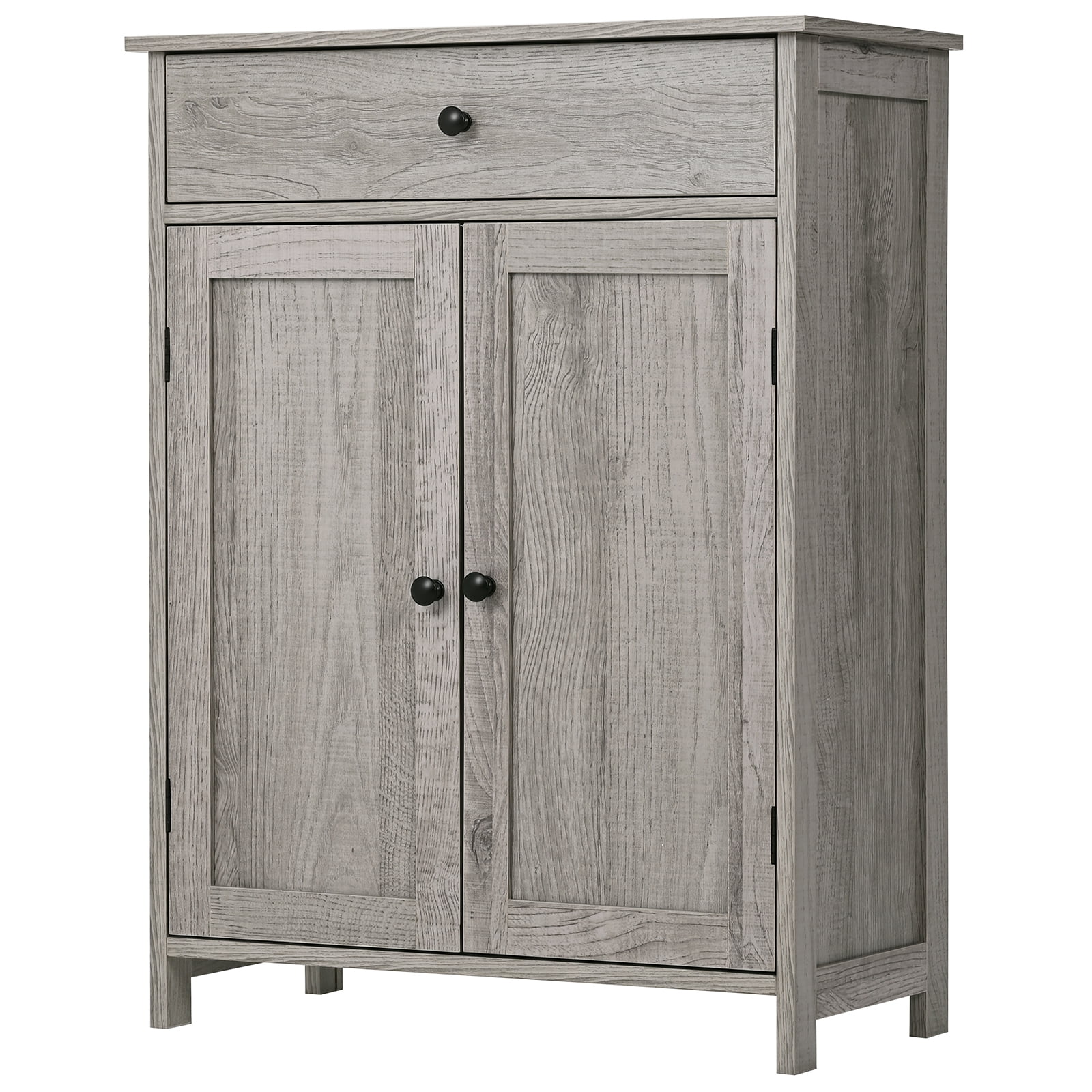 IWELL Bathroom Floor Storage with 1 Drawer 2 Shelves