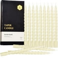thumbnail image 1 of Cera de abejas TELOSMA en espiral Taper Candles, 25 cm, 12 unidades, color blanco roto, 1 of 5