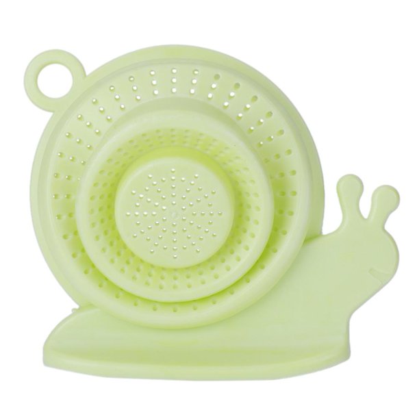 Cubierta de filtro de colador de fregadero de baño de cocina antibloqueo de caracol (verde) JShteea Libre de BPA