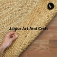 thumbnail image 6 of Jaipur Art And Craft Beautiful Home Jute Rug Design Edge Hand Braided Vibrant Fabric Entryway Carpet (4x4 Sq Ft), 6 of 8