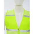 thumbnail image 4 of TiaoBug Men Women High Visibility Reflective Safety Vest Breathable Mesh Zipper Vest Work Outdoor Activities Fluorescent Yellow 170-L, 4 of 7