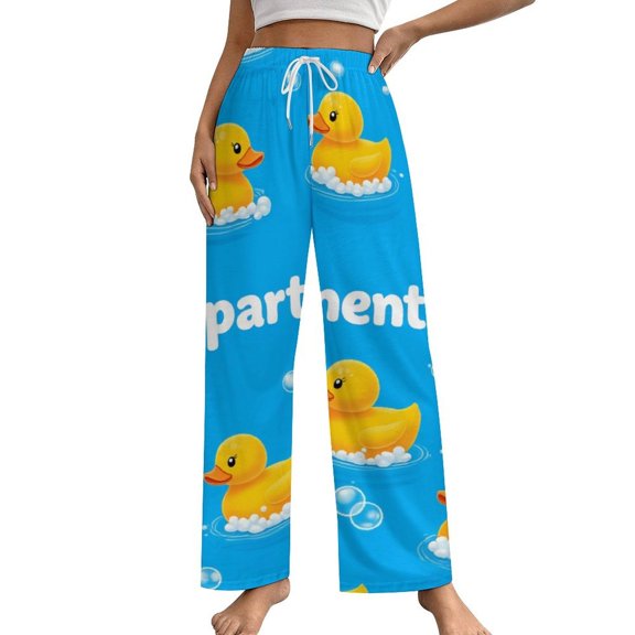 Bunch of Rubber Ducks Pajamas For Women Loose Retro Night Pajama Pants Comfortable Sleepwear Bottoms Homewear