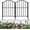 Black-1, variant on 10 Pack Decorative Garden Fence Panels, Rustproof Metal Animal Barrier - Dog, Rabbit, Yard & Patio Fencing, Heavy Duty Wire Border for Flower Beds, Easy No Dig Installation