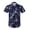 Floral Dark Navy/Blue, variant on Allsense Men's Short-Sleeve Button-Down Floral Hawaiian Shirt, Navy Blue/White, Medium
