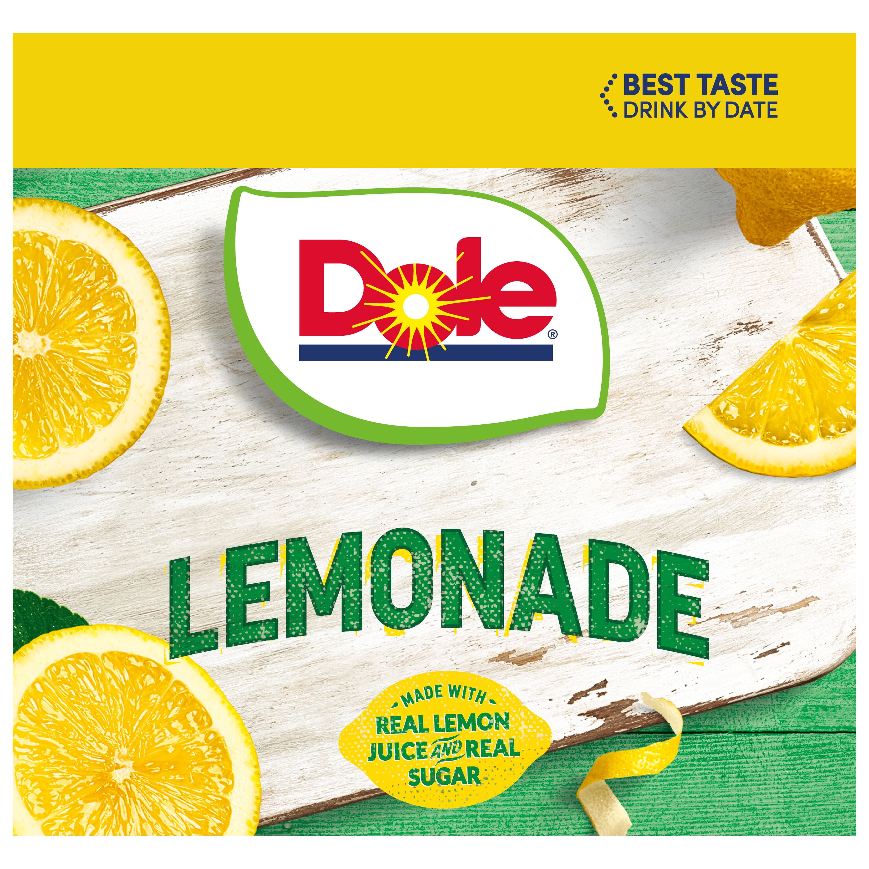 Dole Lemonade Juice Drink, 12 fl oz 12 Pack Cans