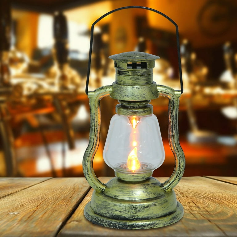 Oil Burning Lantern Vintage LED Oil Lamp Kerosene Lamp