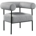 thumbnail image 1 of Meridian Furniture Blake Grey Boucle Fabric Accent Chair, 1 of 6
