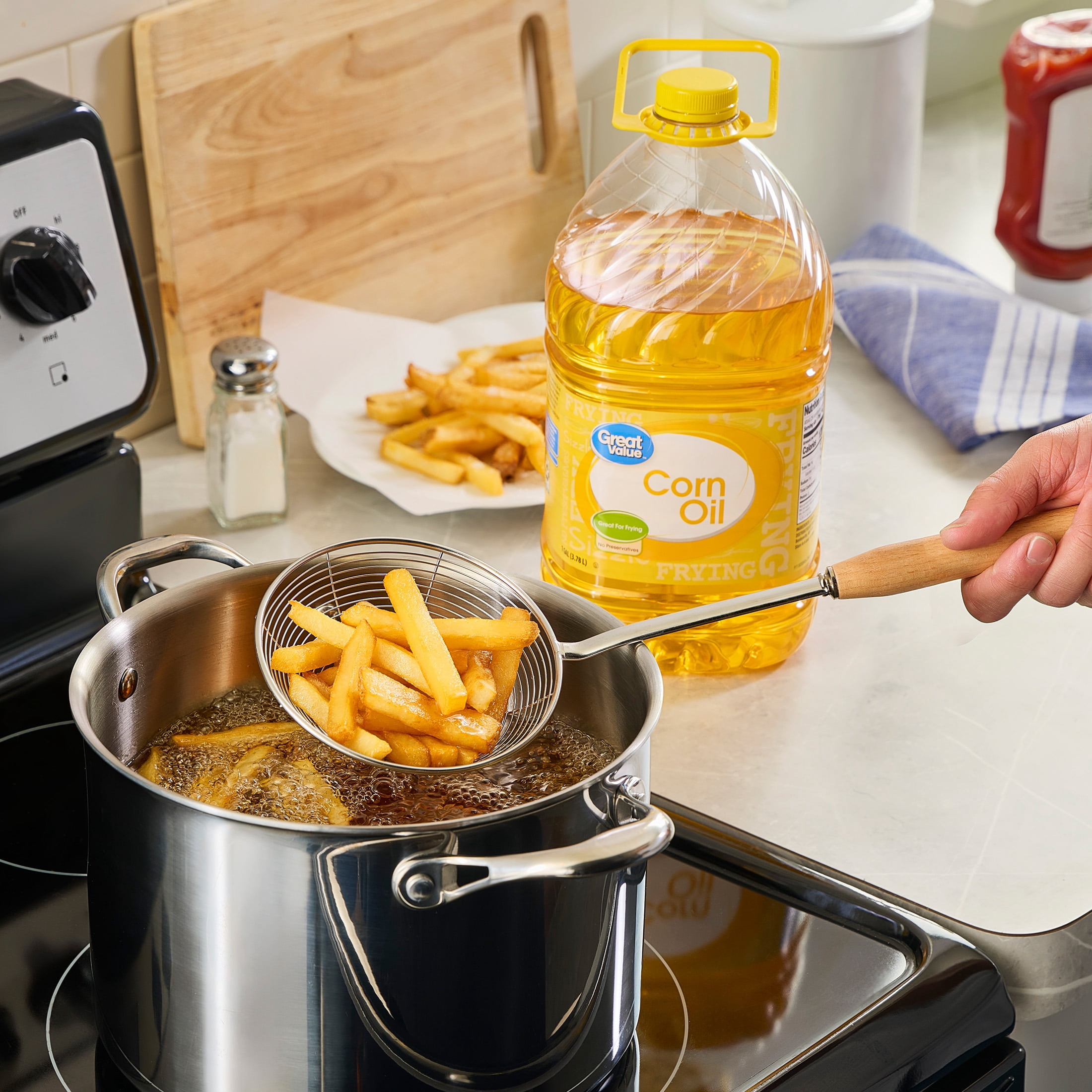 Great Value Corn Oil, Heart Healthy, Great for Frying, 1 Gallon Bottle