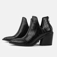 thumbnail image 2 of NECHOLOGY Zapatos Botines mujer Europa y los Unidos y el comercio exterior de los Unidos para botas gruesas con cabeza redonda después de la correa Modelos clásicos y botines Botas (Black 7.5), 2 of 4