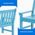 thumbnail image 4 of Dextrus Garden Bench, All-Weather, Fade-Resistant, for 2-3 Persons, Blue, 4 of 6