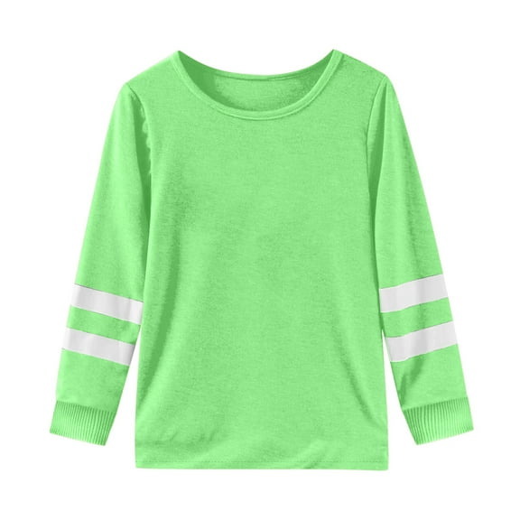 Long Sleeve Long Shirt Tops Layering Girls Long Sleeve T Shirt Children's Crew Neck Top Girls T Shirt