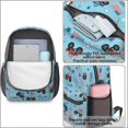 thumbnail image 4 of Monster Cartoon Truck Blue Pattern 17" School Backpacks for Teens,Waterproof Oxford Fabric,S-Shape Padded Straps for School,Travel,Hiking,Camping, 4 of 6