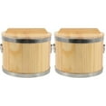 thumbnail image 3 of MLINS 2pcs Wooden Bucket Sushi Rice Container Cooked Rice Bucket Cooked Rice Barrel, 3 of 8