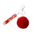 thumbnail image 1 of facefd Key Chain Ring Plush Ball Hanging Buckle Portable Keychain Holder Backpack Wallet Bag Decoration Keyring Pendant for Girls Red, 1 of 9