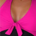 thumbnail image 5 of Arnsht Women's One Piece Swimsuits Tummy Control Ruched Push Up Bathing Suit Tie Back Slimming Casual Swimwear Hot Pink XL, 5 of 9