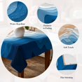 thumbnail image 5 of Blue Geometric Beach Table Cloth Waterproof Tablecloths, Ombre Waves Moire Abstract Art Tablecloth Dining Table Cover for Kitchen Party Tabletop Outdoor, Rectangle Tablecloth 54x108 Inch, 5 of 9