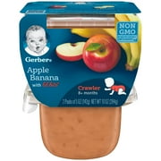 (4 pack) (4 Pack) Gerber 3rd Foods Lil' Bits Apple Banana Baby Food, 5 oz. Tubs, 2 Count