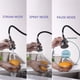 thumbnail image 3 of Grifo de Cocina de Acero Inoxidable - Grifos del Fregadero 360 °Giratorio, Llave Mezcladora para Fregadero de Agua Caliente y Fría Grifo para Lavabo Extraíble con 2 Manguera(Nickel Cepillado), 3 of 9