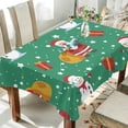 thumbnail image 4 of SKYSONIC Christmas Snowman Tablecloth Waterproof Washable Polyester Square Table Cover Durable Tablecloth for Kitchen Dining Table Party Decor (54 X 72 Inch), 4 of 7