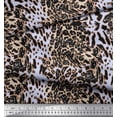 thumbnail image 3 of Soimoi Poly Georgette Fabric Leopard & Tiger Animal Skin Printed Fabric 1 Yard 52 Inch Wide, 3 of 3