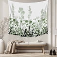 thumbnail image 5 of Green Floral Tapestry for Bedroom Wall Hanging Tapestry, Spring Flowers Herb Silhouette Farmhouse Ceiling Backdrop Tapestries Poster Blanket Wall Decor for Teens Room Living Room Dorm 59" x 79", 5 of 8