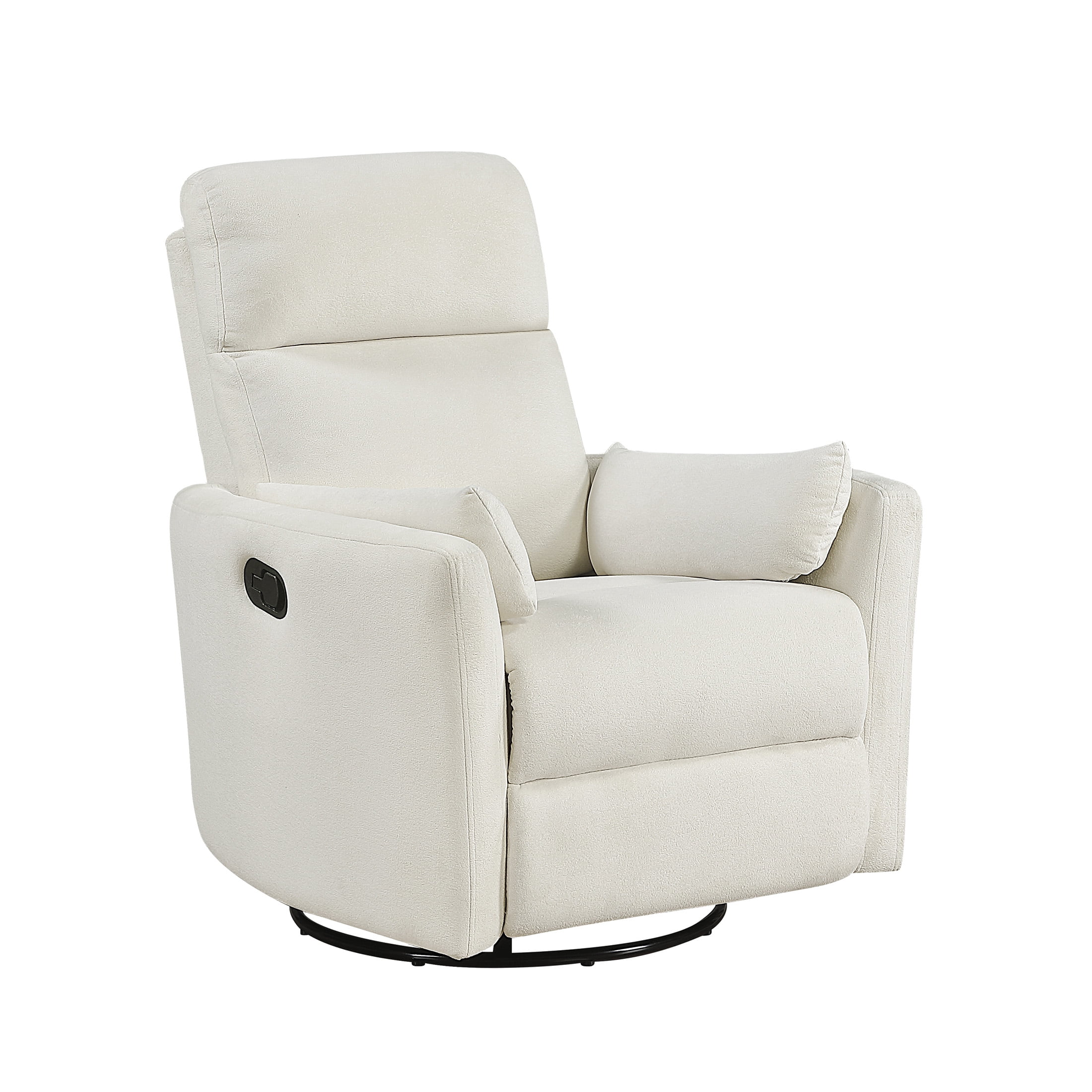 OakvillePark Allura Microfiber Swivel Glider Manual Reclining Chair, Beige