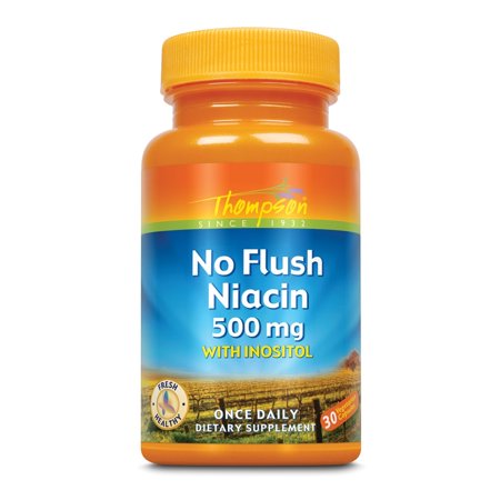 Thompson No Flush Niacin -- 500 Mg - 30 Vegetarian Capsules