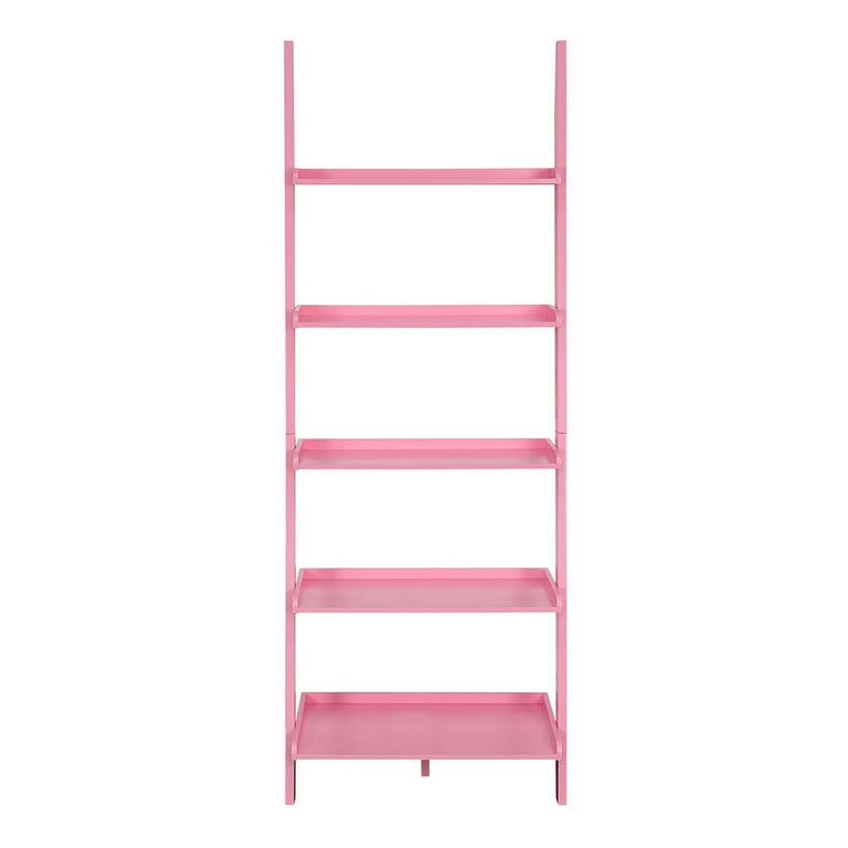 Convenience Concepts American Heritage Bookshelf Ladder Light Pink