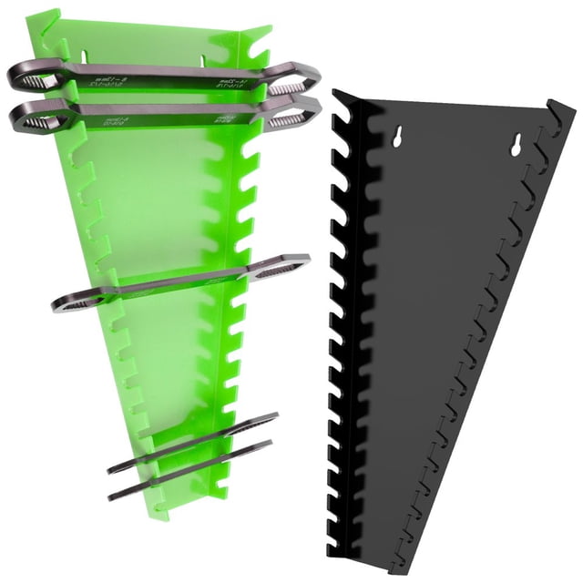 2Pcs Wrench Organizer Wrench Storage Rack Standard Spanner Wrench Storage Tools Garage Wrenches Keeper for 5mm to 27mm Wrench