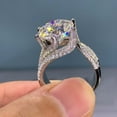 thumbnail image 2 of 3Ct Round Cut Lab Created Diamond Engagement Wedding Ring 14K White Gold Plated, 2 of 3