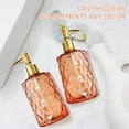 thumbnail image 6 of Glass Soap Dispenser Diamond Design, 12Ounce Multifunctional Soap Dispenser (Amber), 6 of 11