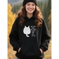 thumbnail image 4 of Casual Black Cat Hoodie Funny Halloween Graphic Pullover Sweatshirt for Women and Men Unisex Cozy Cat Lover Gift Hoodie Everyday Wear for Cat Moms Cat Dads Friends, 4 of 5