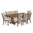 thumbnail image 7 of East West Furniture Laneville 9-Piece Dining Table Set in Walnut Finish, 7 of 7